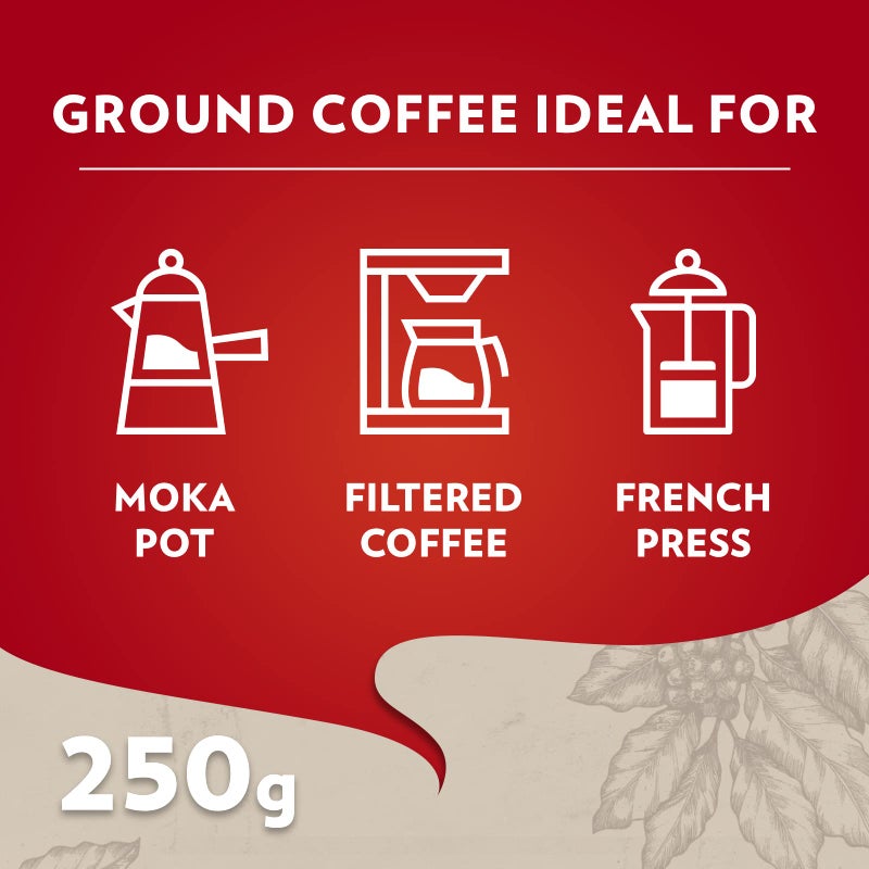 Lavazza قهوة لافازا كواليتي روسا مطحونة، علبة 250 جرام - Image 4