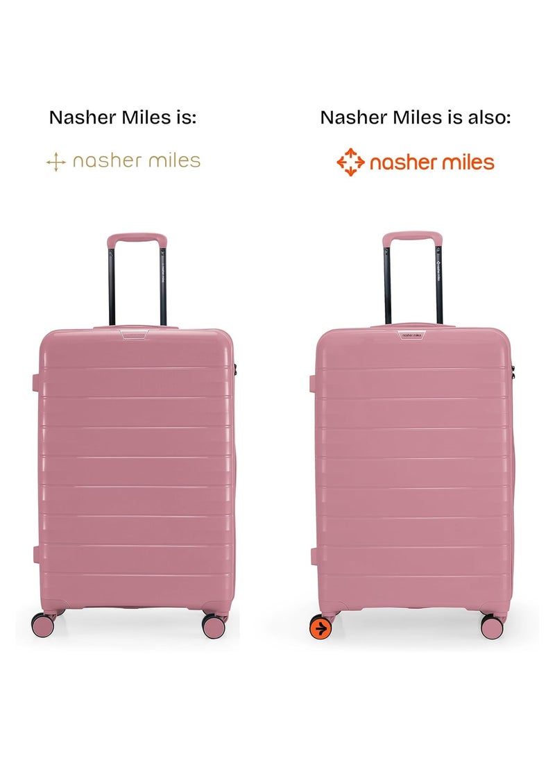nasher miles Nasher Miles Vienna Hard-Sided Polypropylene Check-in Luggage Pink 24 inch |65 Trolley Bag  - Image 2