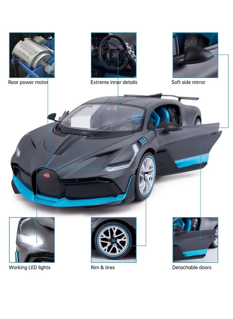 RASTAR Remote Control Cars 1/14 Scale Officially Licensed RC Series Bugatti Divo, Electric Sport Racing Hobby Toy Car Model Vehicle for Boys and Girls Teens and Adults Gift - Grey  - Image 2