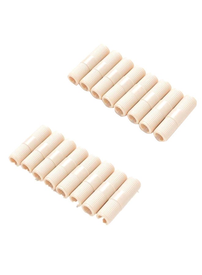 NIBEMINENT 16-Piece Bed Sheet Gripper Fastener Set Beige 