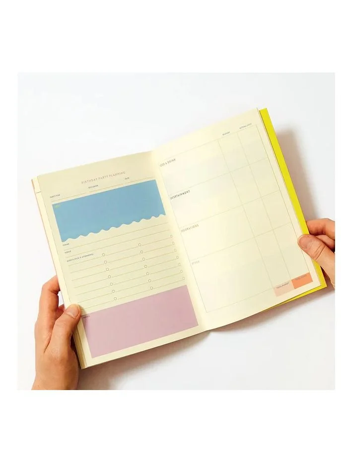 Raspberry Blossom Striped Family Weekly Planner