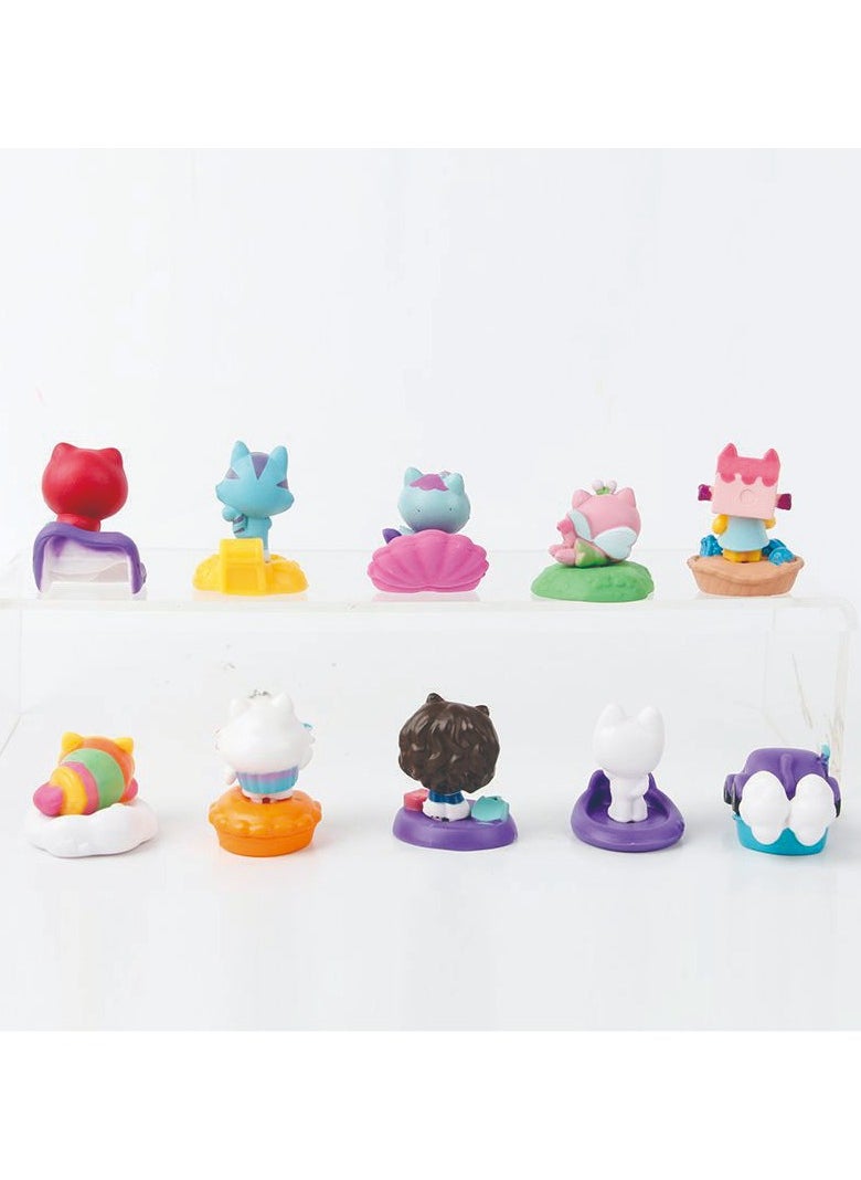Dollhouse مجموعة ألعاب مفاجئة من 10 قطع من Dollhouse Surprise Playsets مع دمية Gabby Doll 9 Cats Toy Doll Surprise Toy للأولاد والبنات من سن 3 سنوات فما فوق  - Image 5