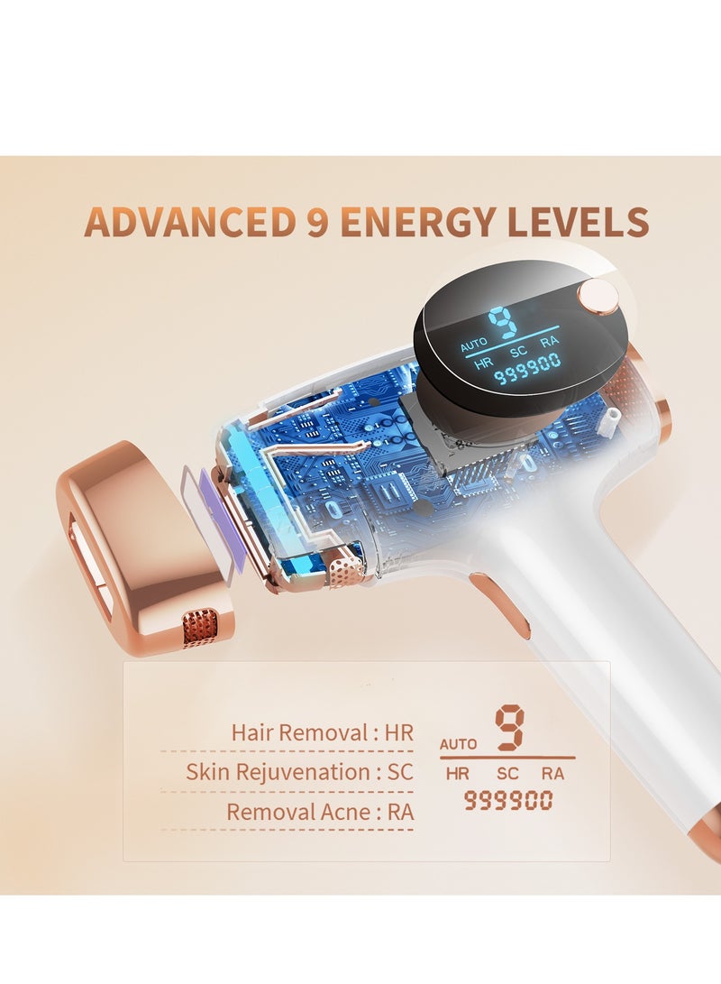 JOOYEE IPL Hair Removal 999900 Flashes Laser Paliness Hair Remover Women Men,9 Energy Gears,Home Whole Body Treament Device - Image 4