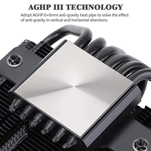 Thermalright AXP-120-X67 Black ARGB Low Profile CPU Air Cooler with Quite 120mm TL-C12015B-S Low Profile PWM Fan, 6 Heat Pipes, 67mm Height, for AMD AM4/Intel LGA 1700/1150/1151/1851/1200/2011/2066 - Image 2
