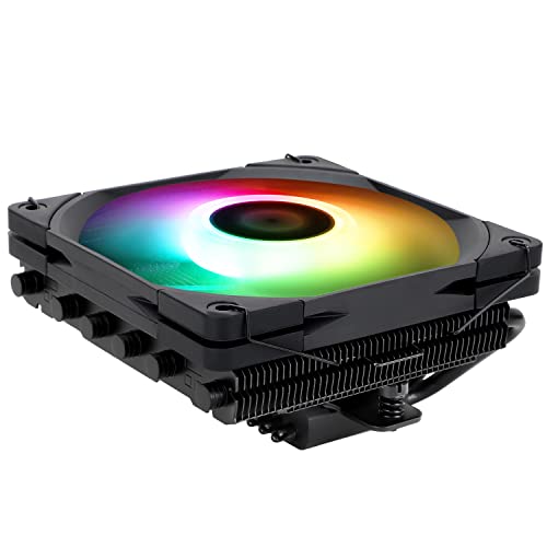 Thermalright AXP-120-X67 Black ARGB Low Profile CPU Air Cooler with Quite 120mm TL-C12015B-S Low Profile PWM Fan, 6 Heat Pipes, 67mm Height, for AMD AM4/Intel LGA 1700/1150/1151/1851/1200/2011/2066 - Image 1