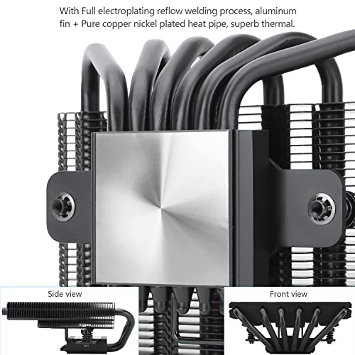 Thermalright AXP-120-X67 Black ARGB Low Profile CPU Air Cooler with Quite 120mm TL-C12015B-S Low Profile PWM Fan, 6 Heat Pipes, 67mm Height, for AMD AM4/Intel LGA 1700/1150/1151/1851/1200/2011/2066 - Image 4