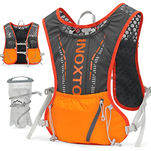 INOXTO Hydration Vest Backpack,Lightweight Water Running Vest Pack with 1.5L Water Bladder Bag Daypack for Hiking Trail Running Cycling Race Marathon for Women Men - Image 1