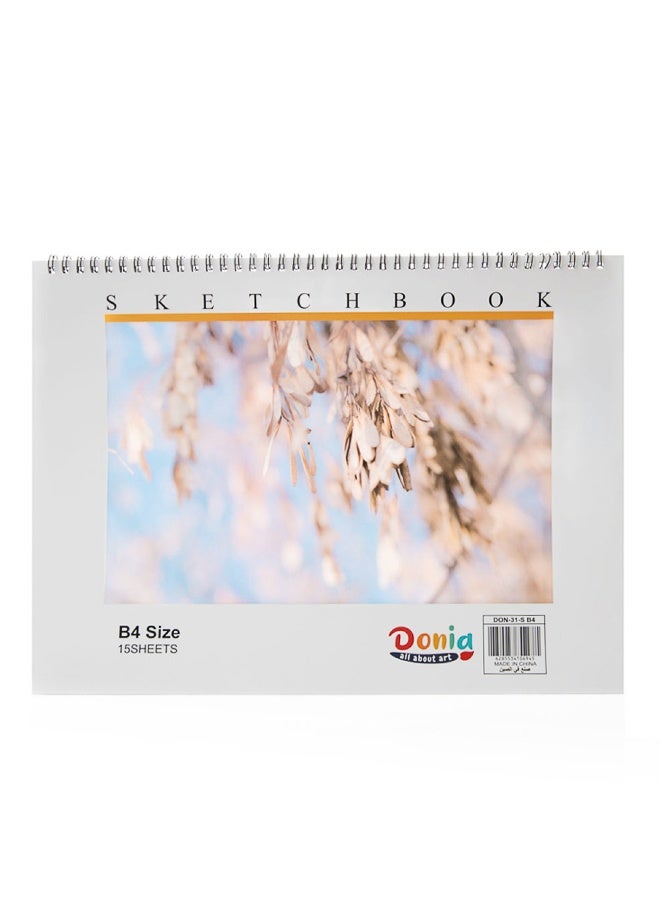 Donia 10 Pcs B4 Large Sketch Book, 15 Sheets, Pack of 10 Ream Drawing Books - Image 1