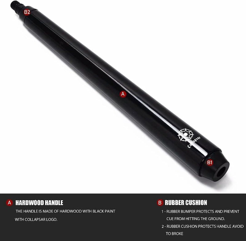 Collapsar Retractable Billiards Pool Cue Stick Bridge with Removable Metal Bridge Head,Billiards Pool Cue Accessory for Pool Table - Image 5