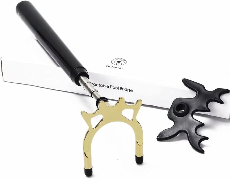 Collapsar Retractable Billiards Pool Cue Stick Bridge with Removable Metal Bridge Head,Billiards Pool Cue Accessory for Pool Table - Image 2