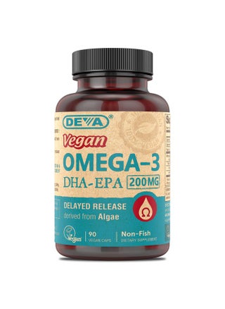 DEVA Nutrition Vegan Omega-3 DHA-EPA, from Micro Algae, Delayed Release, 90 Vegan Capsules, 1-Pack - pzsku/Z40BF1145A2ED6FF20EA5Z/45/1743075915/0270150e-06a6-4b2c-8c3d-3f6012842a87