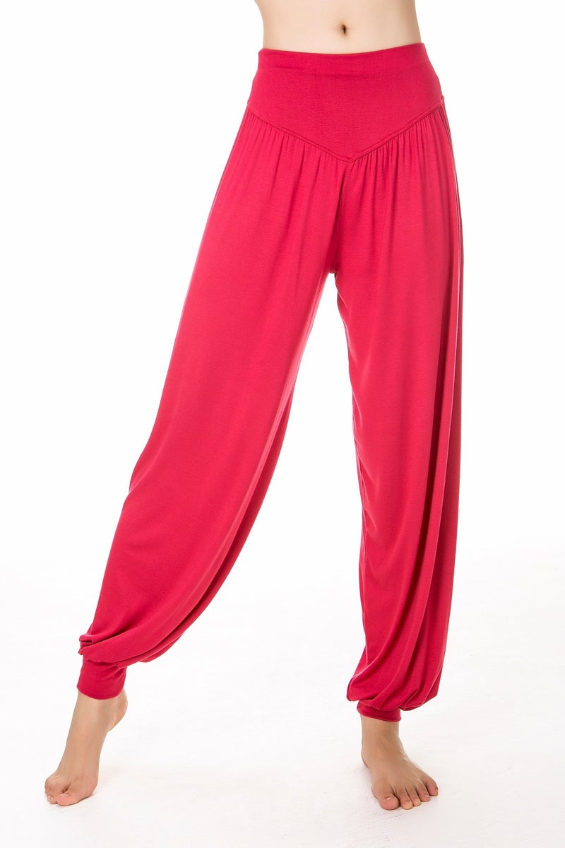Qi Ta Women's Modal Yoga Pants Loose Dance Pants Bloomers Casual Long Pants Breathable - Image 1