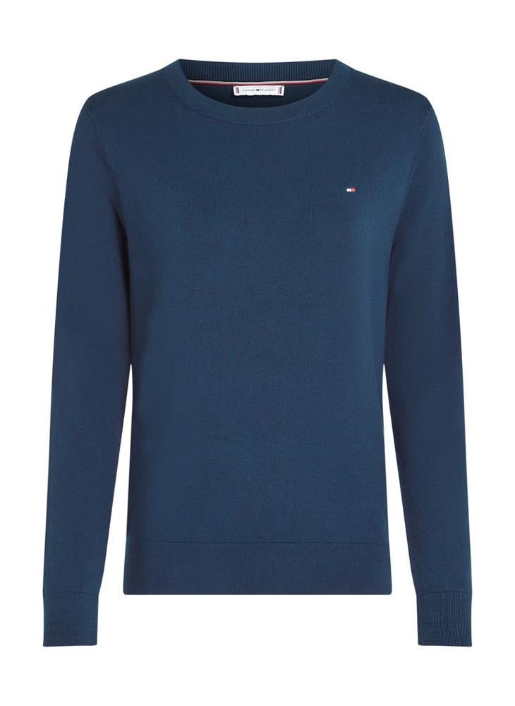 TOMMY HILFIGER Fine Knit Jersey Crew Neck Jumper - Image 5