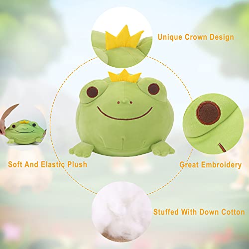 CAZOYEE Soft Frog Plushies Gifts for Kids Girls Boys Cuddly Home Decoration Frog Plush Stuffed Animal Cute Hugging Pillow - Image 5