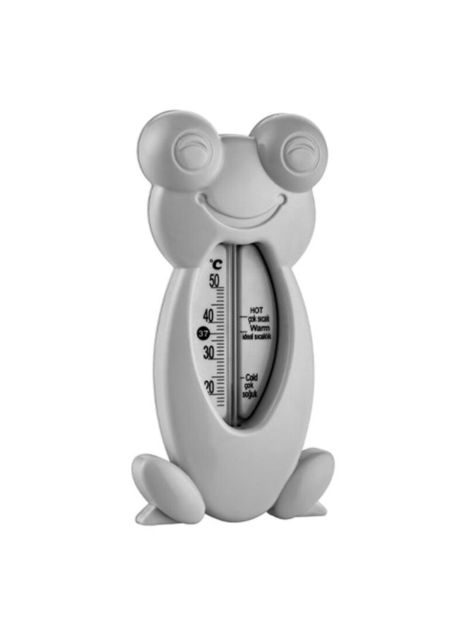 BabyJem Frog Shaped Baby Bath & Room Thermometer - Grey