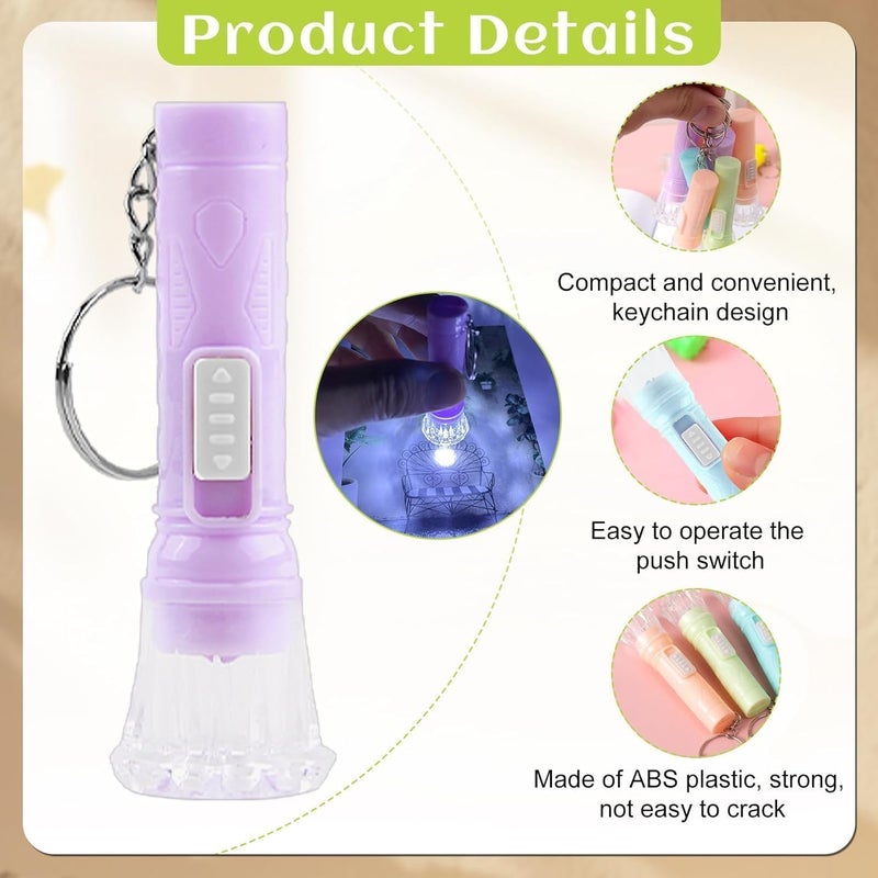 WrteEase 20 Pack Mini LED Keyring Torches - Colorful Pocket Flashlights for Kids and Outdoor Activities - Image 3