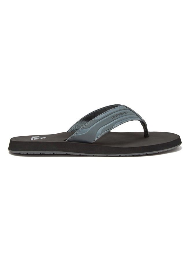 QUIKSILVER Men's Monkey Wrench 3 Point Flip Flop Athletic Sandal, Grey/Black46 EU - Image 2