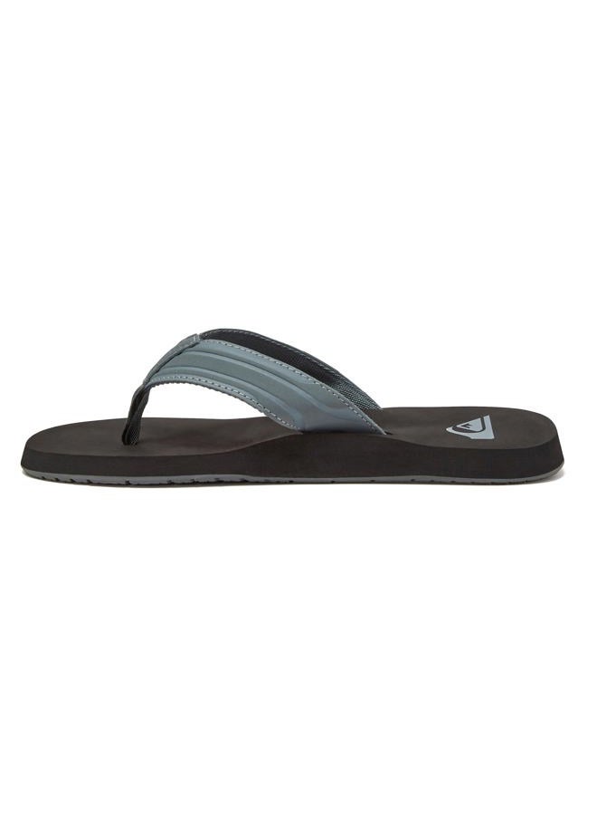 QUIKSILVER Men's Monkey Wrench 3 Point Flip Flop Athletic Sandal, Grey/Black46 EU - Image 3