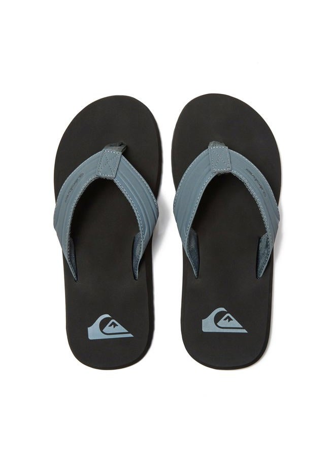 QUIKSILVER Men's Monkey Wrench 3 Point Flip Flop Athletic Sandal, Grey/Black46 EU - Image 4