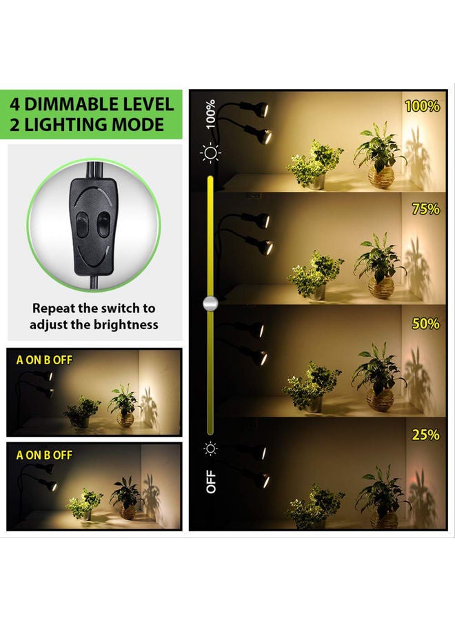 إسكدنيا مصباح LED كامل الطيف لنمو النباتات الداخلية أسود 42.50x11.50x28.50سم - Image 4