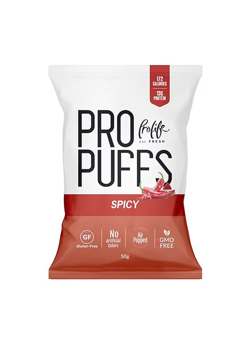 Prolife Pro Puffs Spicy 50g (13g Protein)  - Image 1