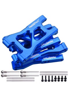 Aluminum Suspension Arms Set (Front And Rear) For Traxxas 1/18 Latrax Teton Upgrades Desert Prerunner Replace Parts 7630 (4 Pack) (Navy Blue)