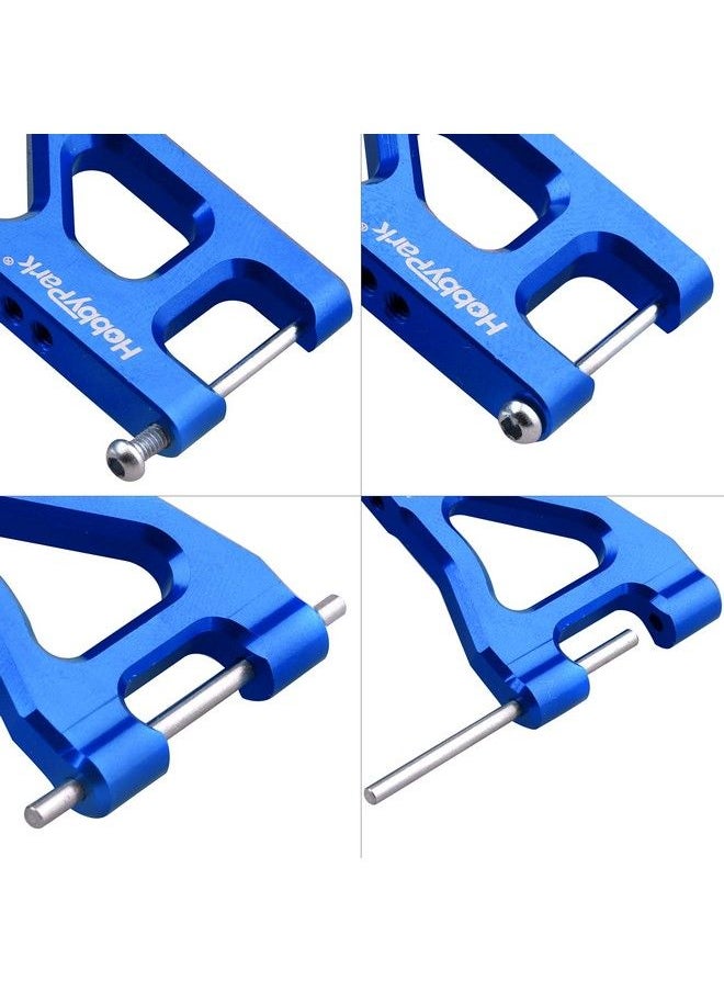 Hobbypark - Aluminum Suspension Arms Set (Front And Rear) For Traxxas 1/18 Latrax Teton Upgrades Desert Prerunner Replace Parts 7630 (4 Pack) (Navy Blue) - Image 1