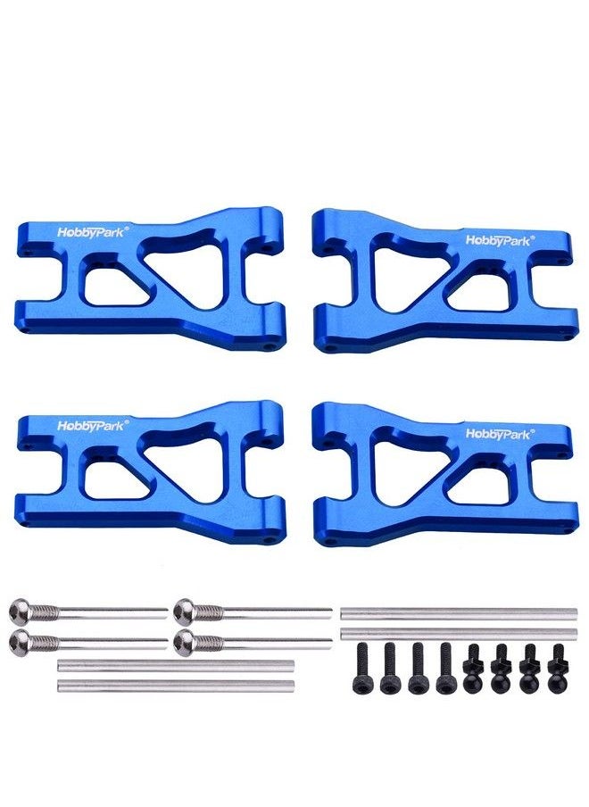 Hobbypark - Aluminum Suspension Arms Set (Front And Rear) For Traxxas 1/18 Latrax Teton Upgrades Desert Prerunner Replace Parts 7630 (4 Pack) (Navy Blue) - Image 1