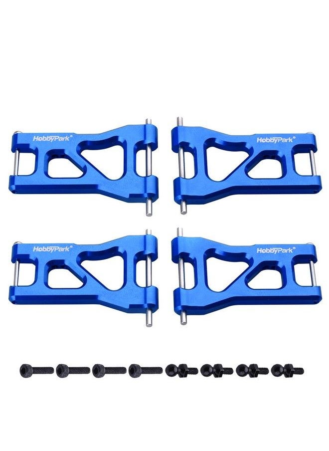 Hobbypark - Aluminum Suspension Arms Set (Front And Rear) For Traxxas 1/18 Latrax Teton Upgrades Desert Prerunner Replace Parts 7630 (4 Pack) (Navy Blue) - Image 1