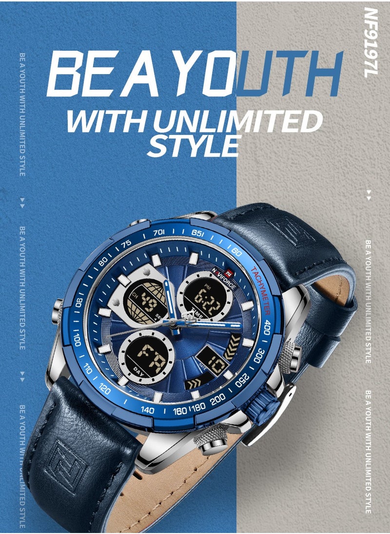 NAVIFORCE - NAVIFORCE Fashion Military Watches for Men Luxury Original Sports Chronograph Watch ​Waterproof Quartz Clock Digital WristWatch - Image 1
