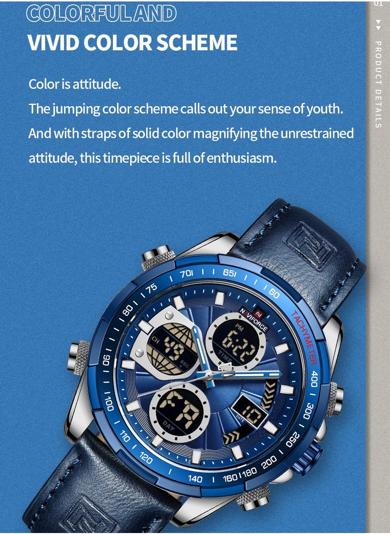 NAVIFORCE - NAVIFORCE Fashion Military Watches for Men Luxury Original Sports Chronograph Watch ​Waterproof Quartz Clock Digital WristWatch - Image 1