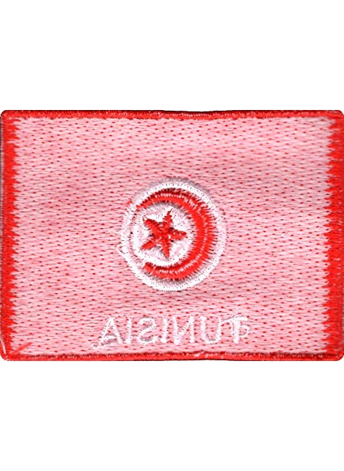 Artist Unknown - Tunisia Flag Applique Embroidered Sweing Patch Suitable for Jackets, Bags, T-Shirts, Jeans, Pants, Outdoor Clothing ; Size: 7cm x 5cm ; Imported from Malaysia (1 Piece) - Image 1