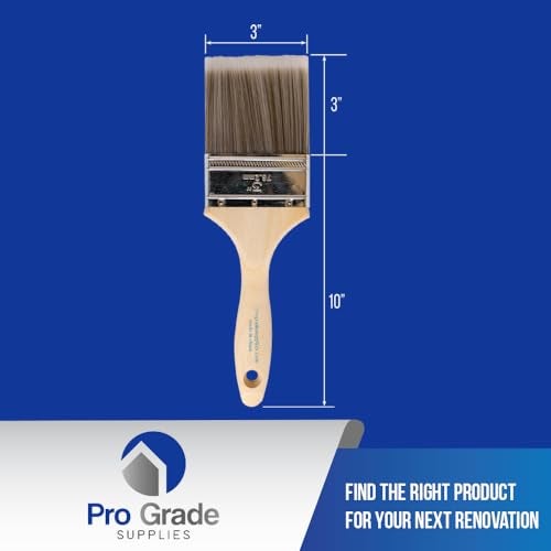 Pro-Grade Pro Grade - Paint Brushes - 2Ea 3" Flat Brushes - Image 3