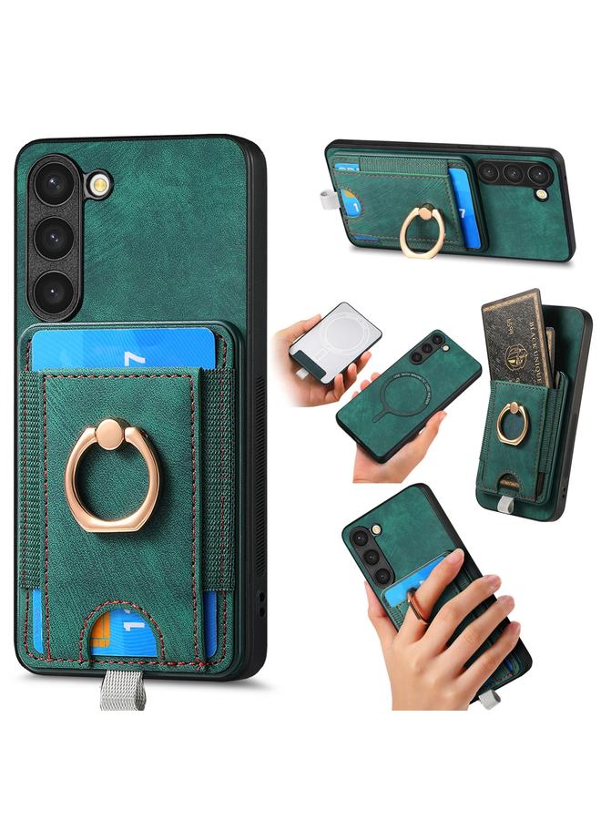 S-TOP Case For Samsung Galaxy Note10 Retro Splitable Magnetic Card Bag Leather Phone Case - Image 1