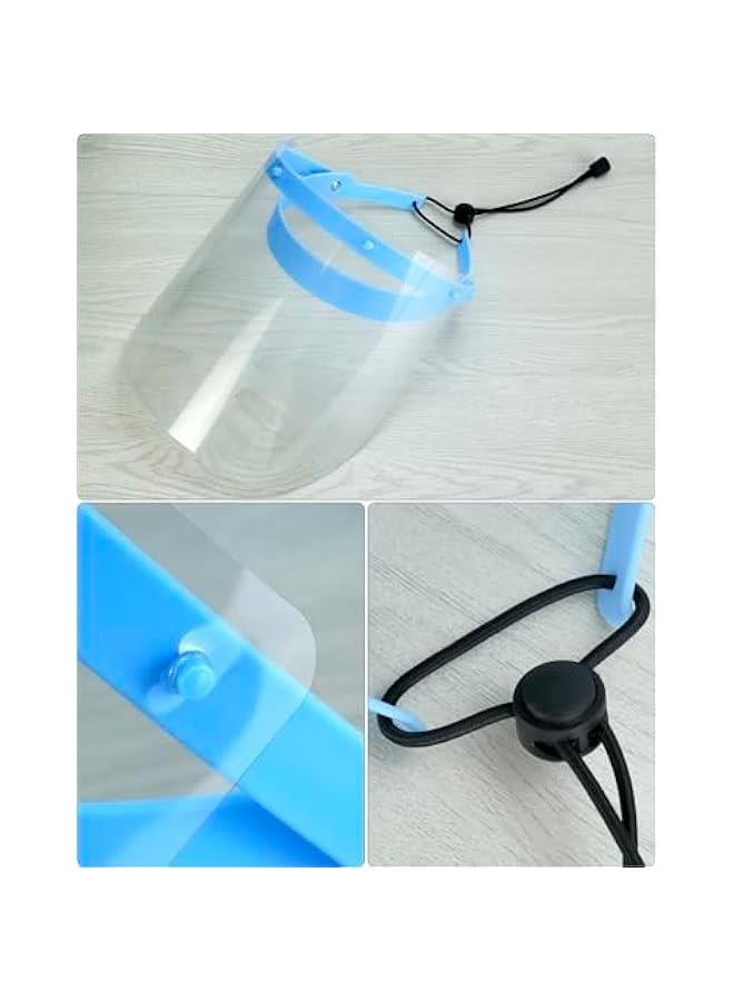 Arabest Safety Face Shields, Clear Plastic Protective Full Face Shields, Anti-Fog Shields Reusable Face Shield Mask, Protect Nose, Eyes and Mouth, 2 Support Frame + 20 Replaceable Visors  - Image 5