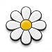 Fsforcar Daisy Metal Car Sticker Cute Flower Decal Zinc Alloy Daisy Emblem Exterior Car Decoration for Women White - Image 2