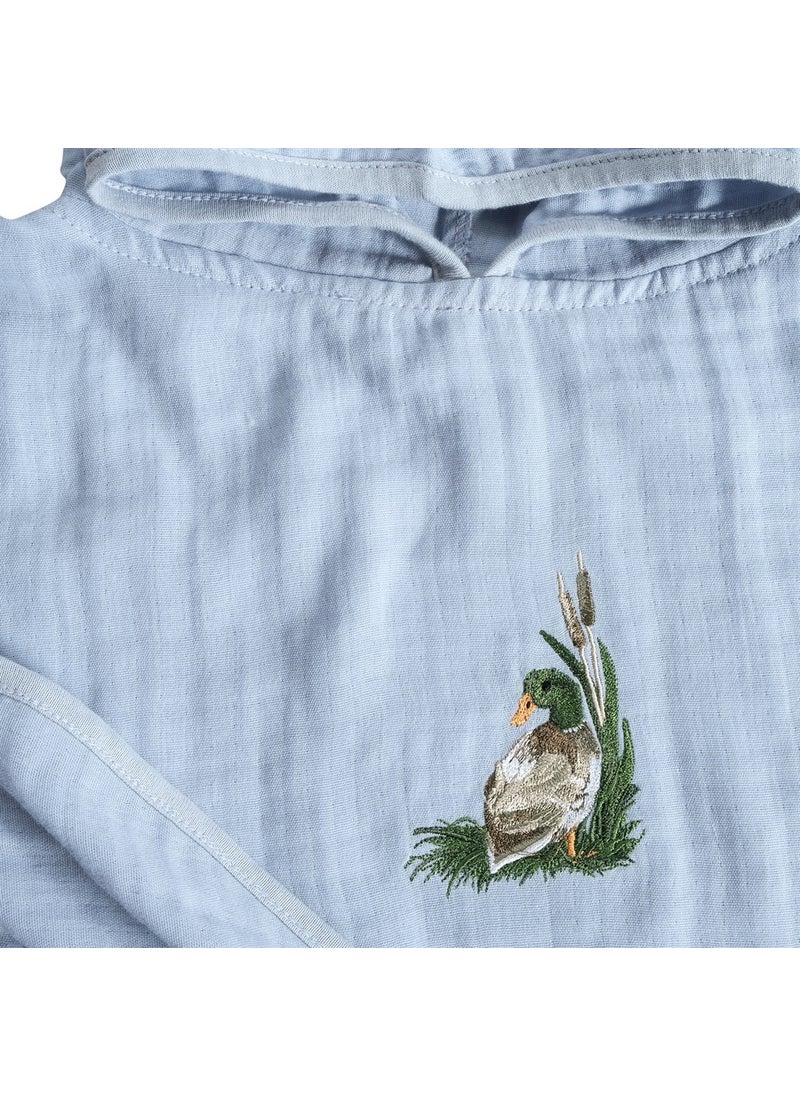 Miespiga Duck Embroidered Children's Muslin Poncho  - Image 2