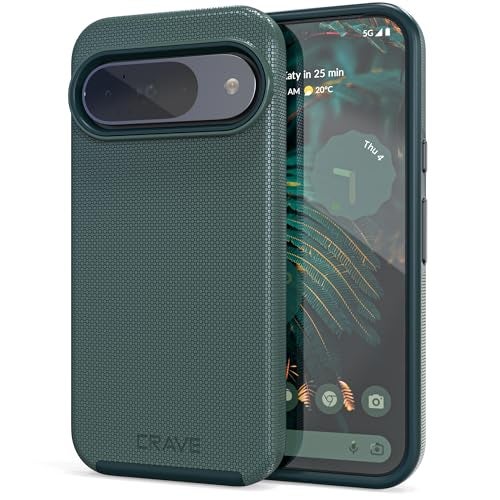 Crave Dual Guard for Google Pixel 9 Case and Pixel 9 Pro Case, Shockproof Protection Dual Layer Case for Google Pixel 9 and Pixel 9 Pro - Forest Green - Image 1