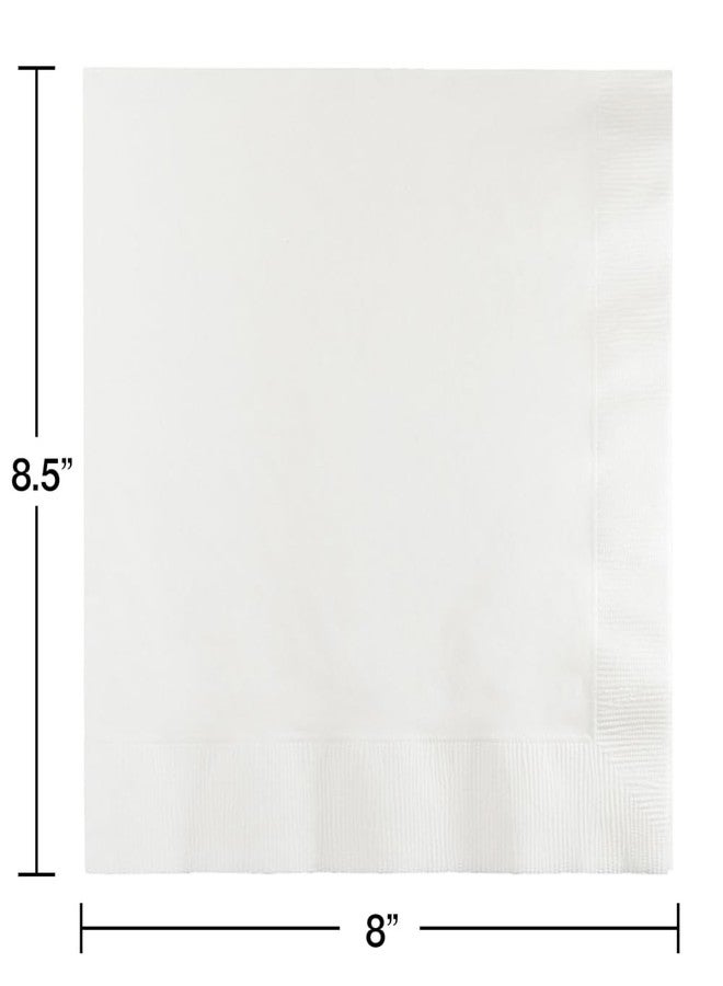Creative Converting Disposable Paper Dinner Napkins, 3-Ply, 8.5x 8", White, 25 ct - Image 2