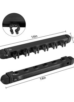 Generic Pool Cue Rack Wall Mounted Rack Billiard/Pool Cue Wall Rack Cue Rest Cue Stick Holder (Black / 6 Cues)  - Image 3