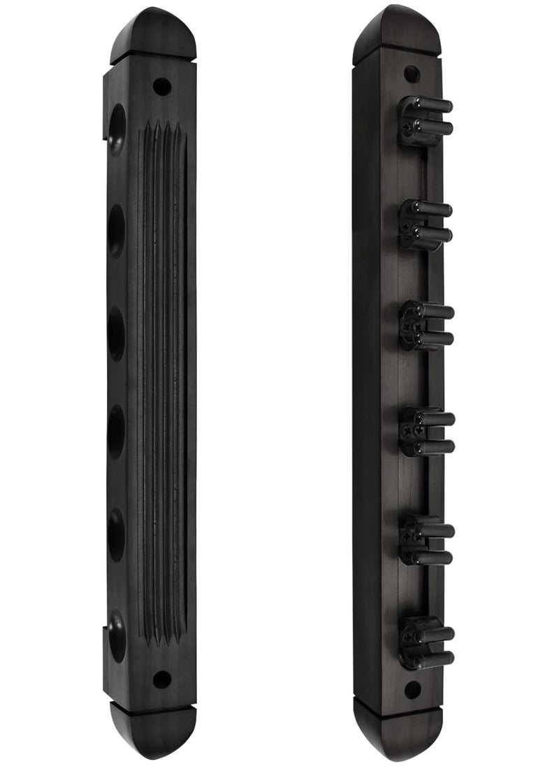 Generic Pool Cue Rack Wall Mounted Rack Billiard/Pool Cue Wall Rack Cue Rest Cue Stick Holder (Black / 6 Cues)  - Image 4