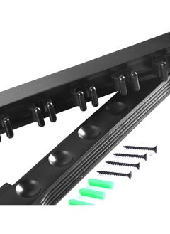 Generic Pool Cue Rack Wall Mounted Rack Billiard/Pool Cue Wall Rack Cue Rest Cue Stick Holder (Black / 6 Cues)  - Image 2