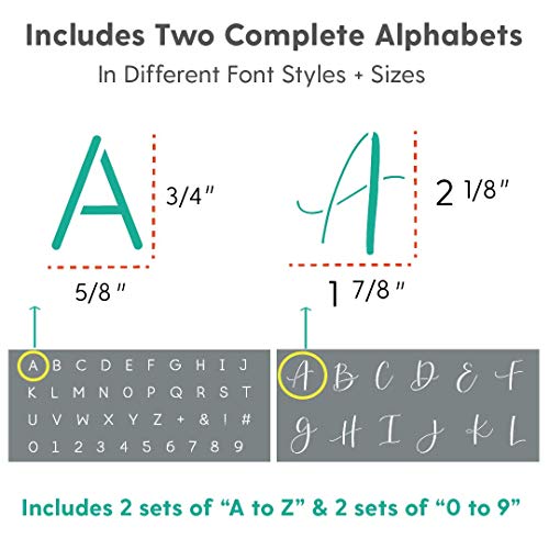 I Like That Lamp Wedding Letter Stencils: Set of 6 Reusable Alphabet Stencils for Custom DIY Wedding Decorations Easy Script Font - Image 5