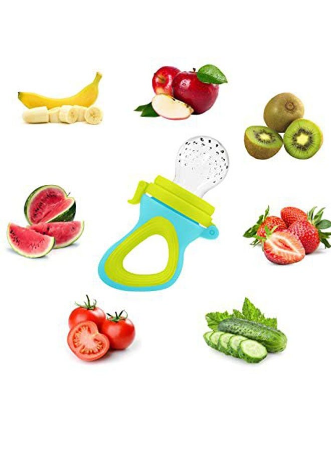 Baby Food Feeder, 2 Pack Baby Fruit Feeder Pacifier Fresh Food Feeder with 3 Sizes Silicone Pouches, 1 Baby Feeding Spoons for Toddlers Infant  - Image 4
