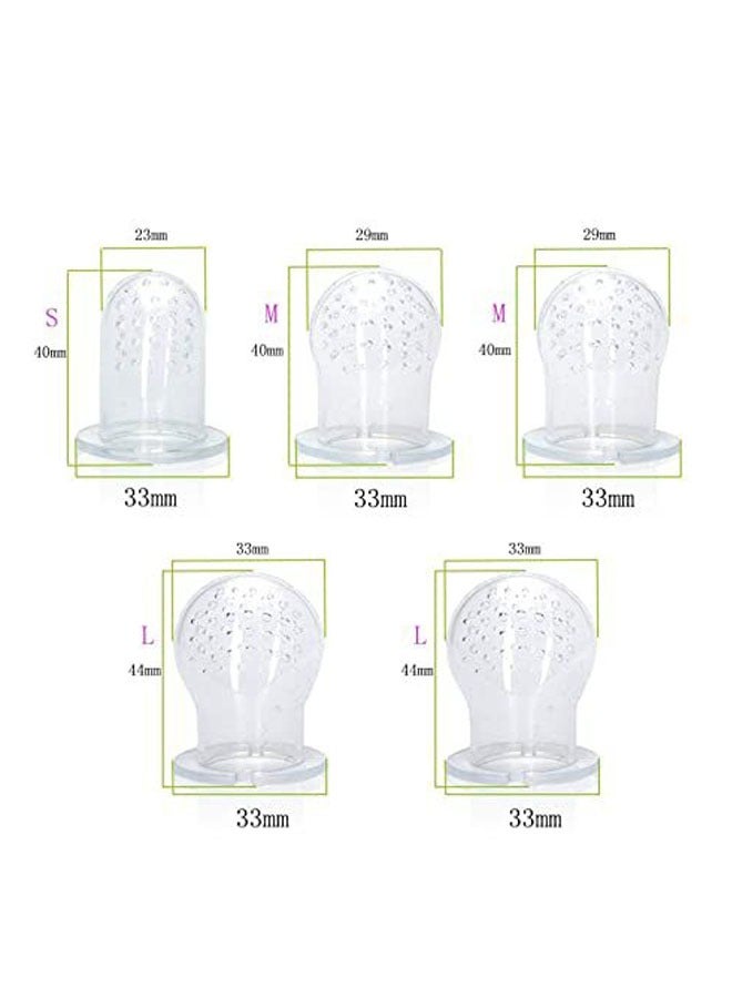 Baby Food Feeder, 2 Pack Baby Fruit Feeder Pacifier Fresh Food Feeder with 3 Sizes Silicone Pouches, 1 Baby Feeding Spoons for Toddlers Infant  - Image 1