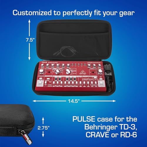 ANALOG CASES case for Behringer TD-3 / EDGE/CRAVE - Custom-Fitted Compact PULSE Hard Case for Travel - Image 5