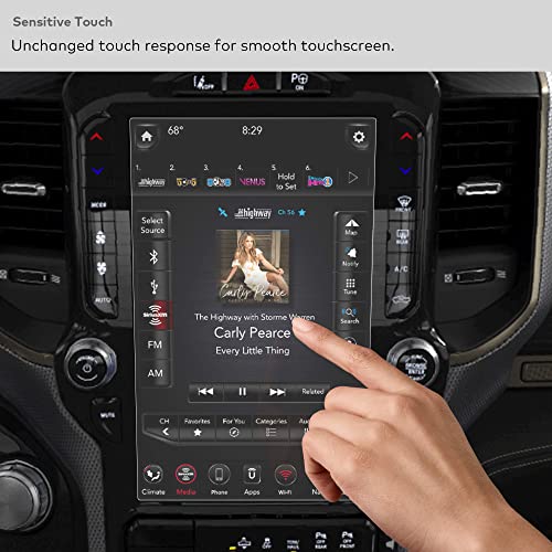 INNOSURE Glass Screen Protector for (2019-2025) RAM 1500 TRX, 1500 RHO, 1500, 2500HD, 3500HD, CHASSIS CAB 12 Inch Touchscreen Anti Glare (Matte) - Image 5