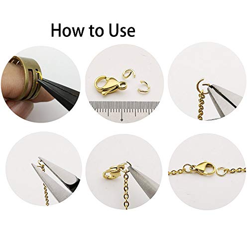 WOCRAFT 200 pcs Gold Plated Stainless Steel Split Rings Jump Rings Connector Rings for Jewelry Making Necklaces Bracelet Earrings Keychain DIY Craft (13298-Gold, 5mm) - Image 5