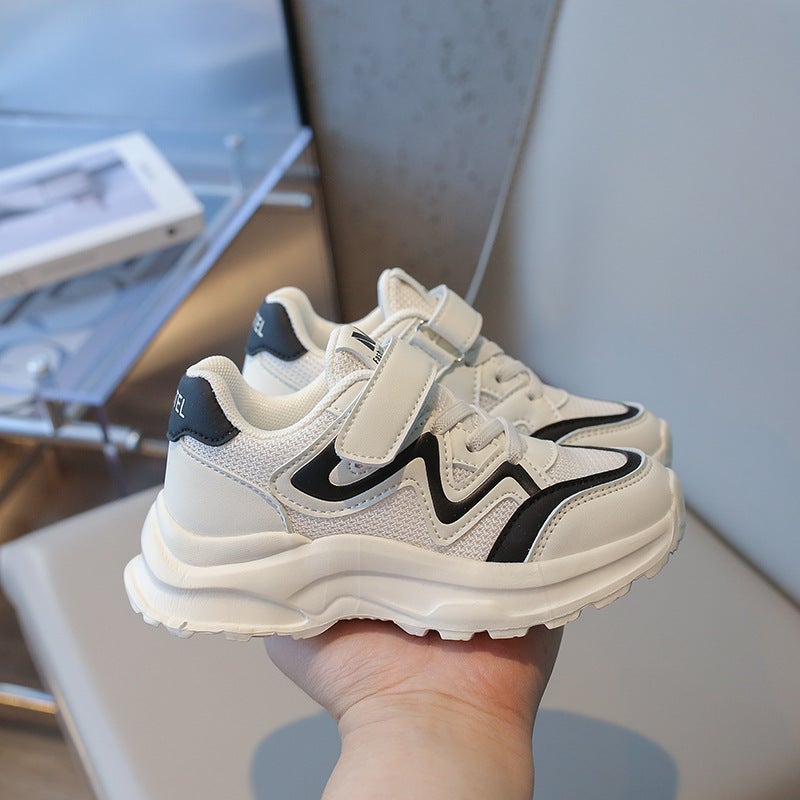 Spring Children'S Light Sneaker Boys And Girls Soft Sole Casual Shoes With Velcro For Students Running Shoes - Image 5