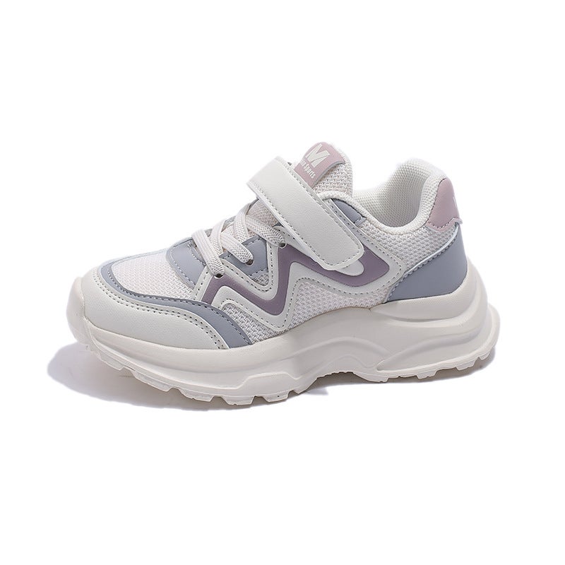 Spring Children'S Light Sneaker Boys And Girls Soft Sole Casual Shoes With Velcro For Students Running Shoes - Image 1